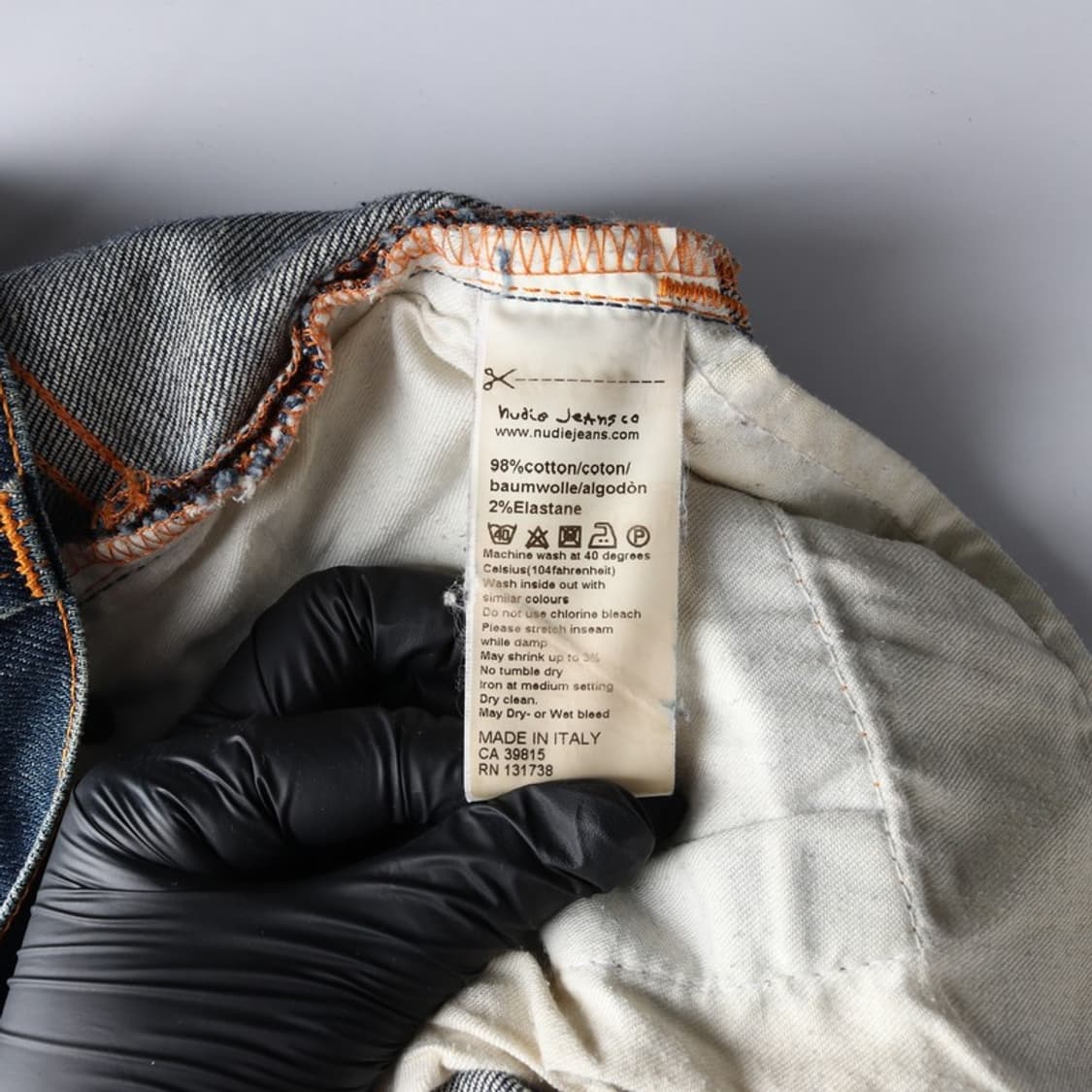 누디진 이태리판 슬림핏 워싱 데님 팬츠 상품이미지7