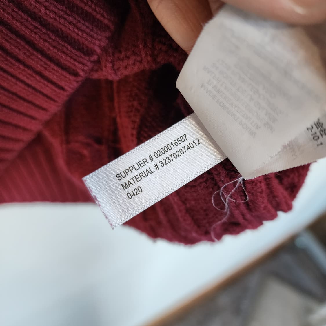 폴로 랄프로렌 케이블 니트 버건디 상품이미지7