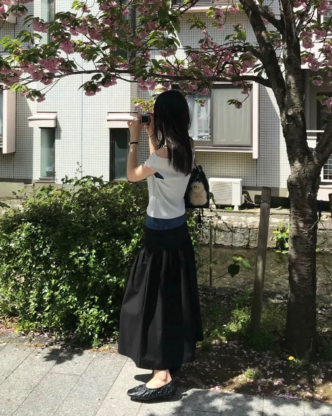 오브나인_flare shirring long skirt_M [새상품] 상품이미지6