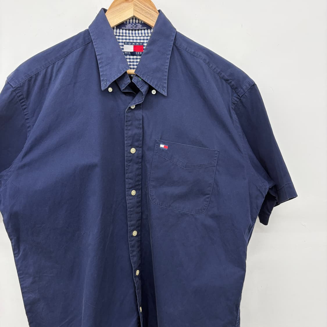 타미힐피거 네이비 반팔 셔츠 남성XL 상품이미지2