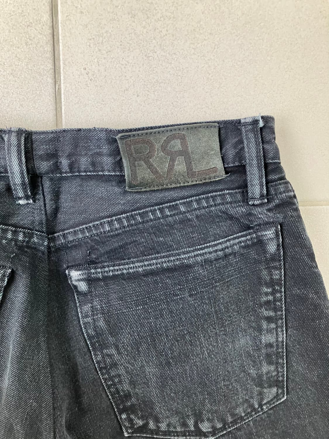 RRL 미국생산 슬림핏 흑청 데님 상품이미지4