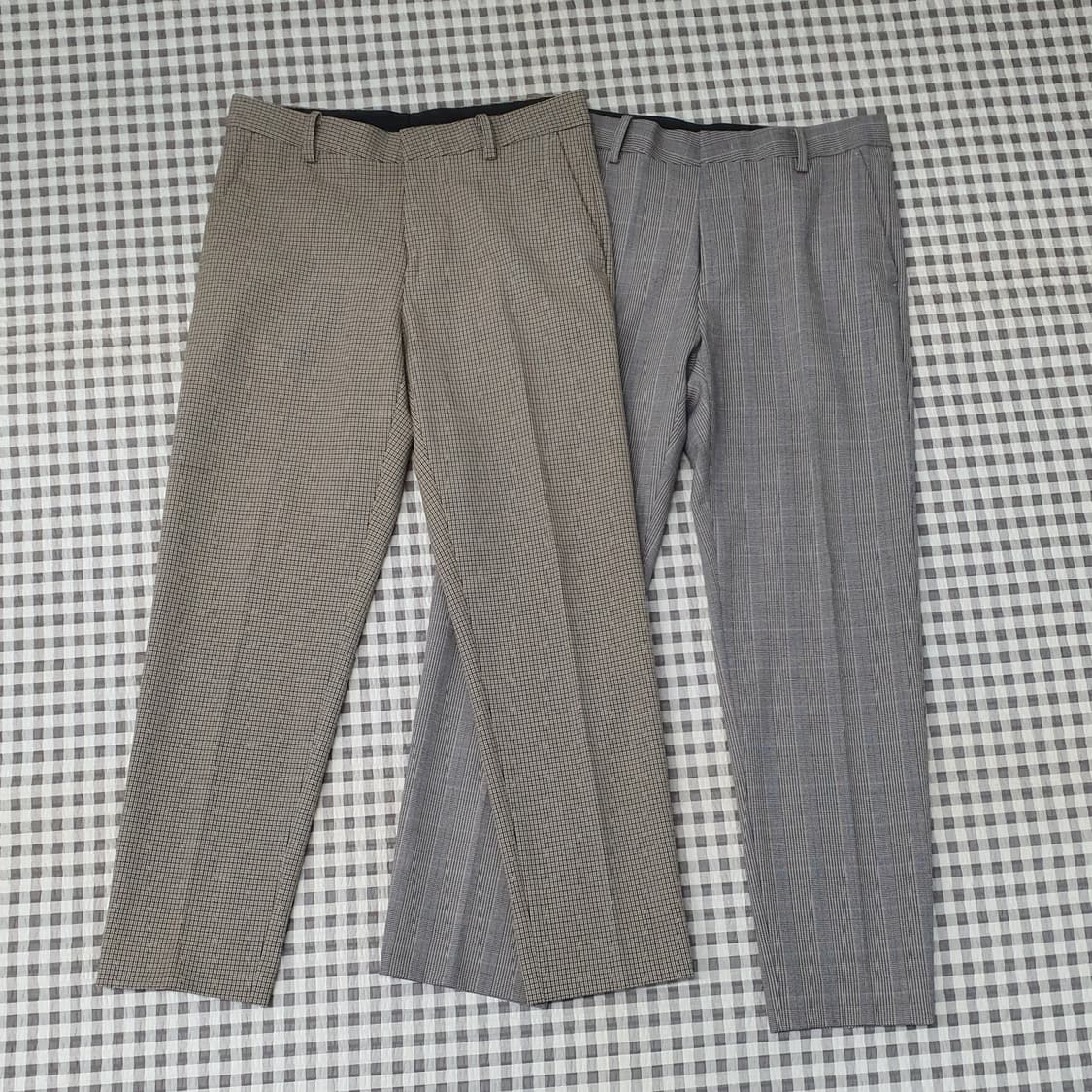 지오다노 스판 슬랙스 팬츠 남자30 (2벌가격) 상품이미지1