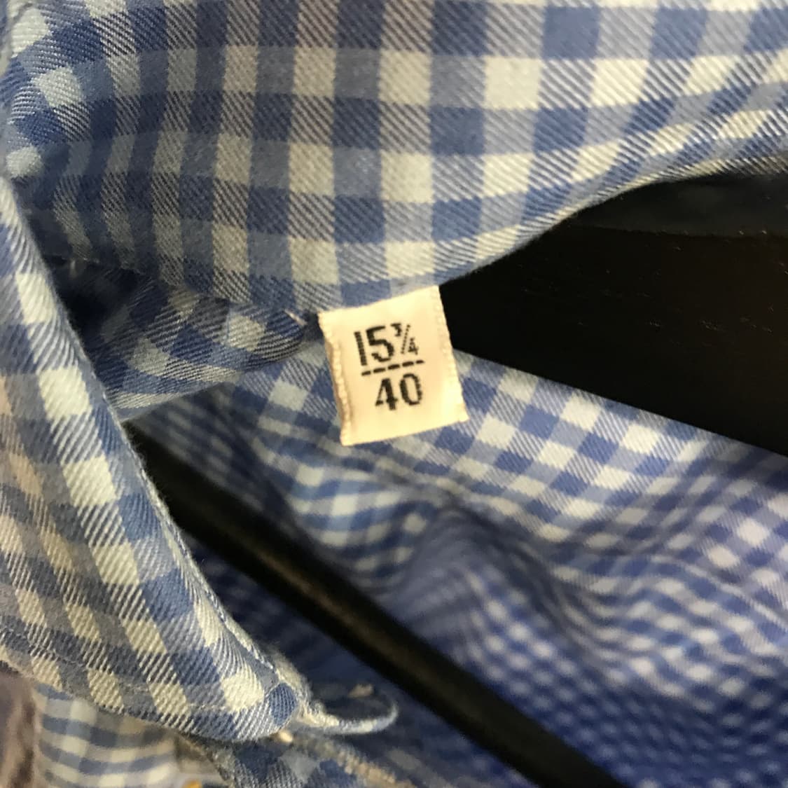 키톤 깅엄 체크 셔츠 블루 15/40 상품이미지5