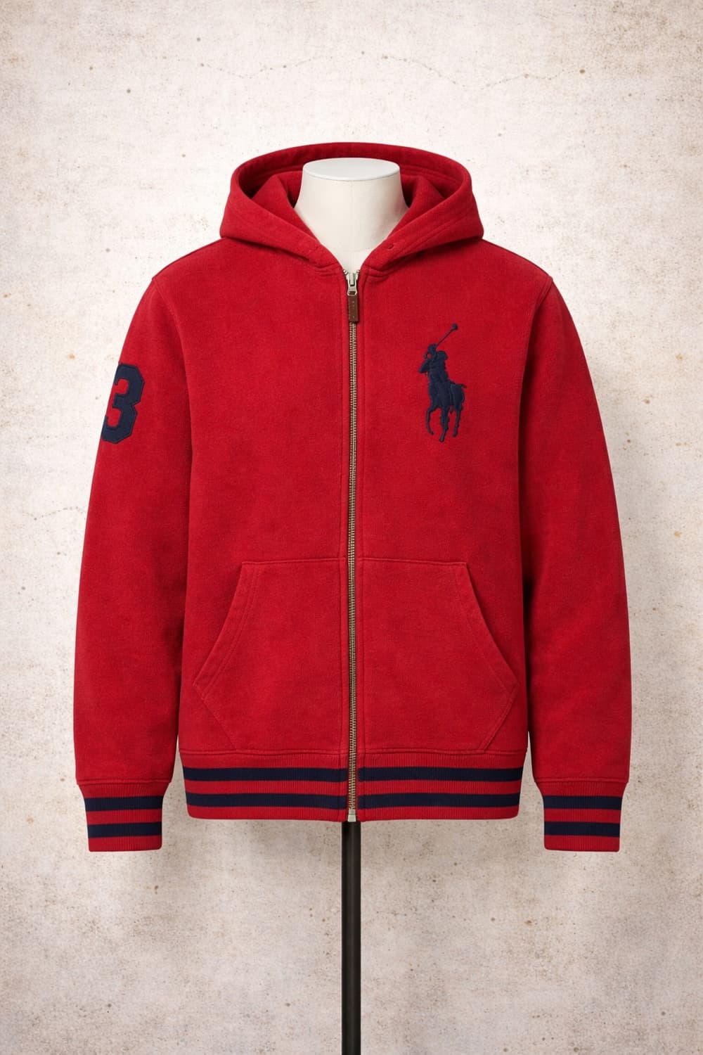 폴로 빅포니3 빈티지 후드집업 상품이미지1