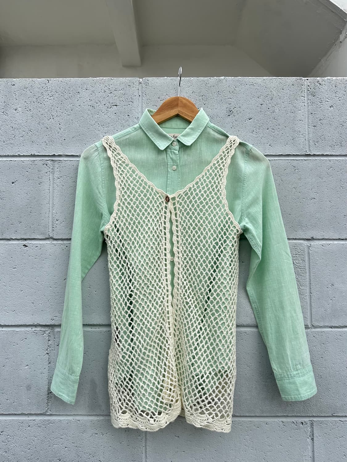 플라워 니트 조끼 상품이미지2