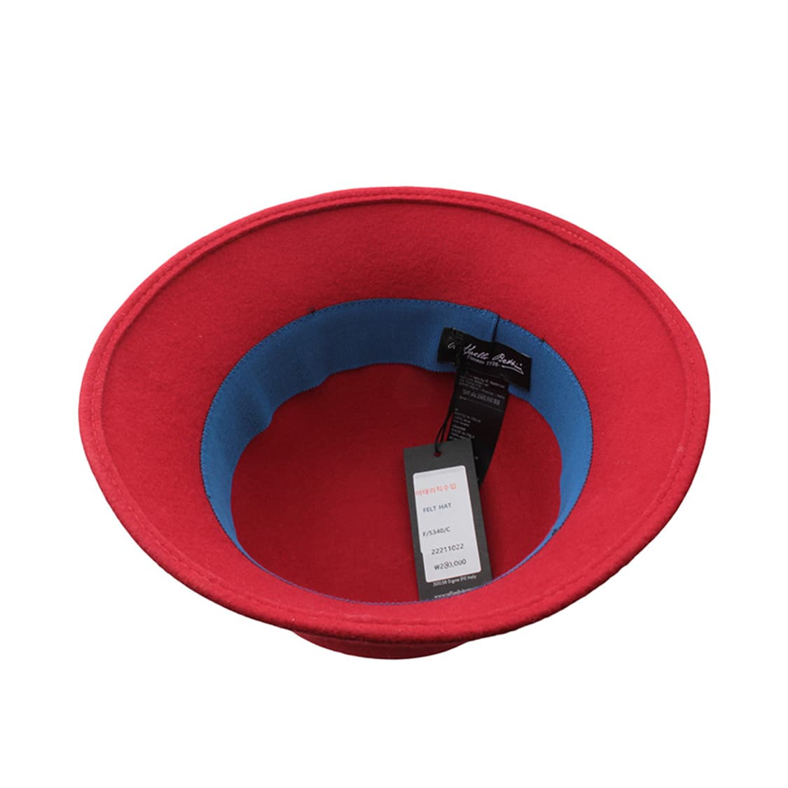 라파엘로 베티니 레드 펠트 클로슈 모자 상품이미지3