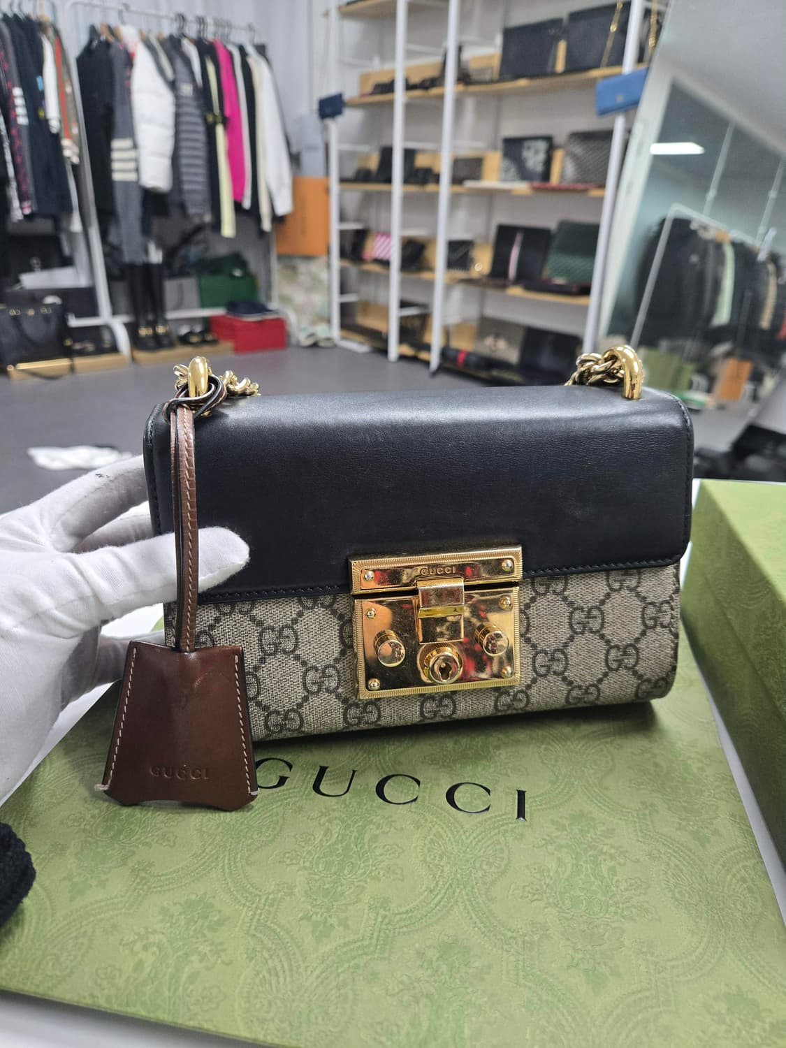 [A급컨디션] 구찌 패드락 체인 숄더백 상품이미지1