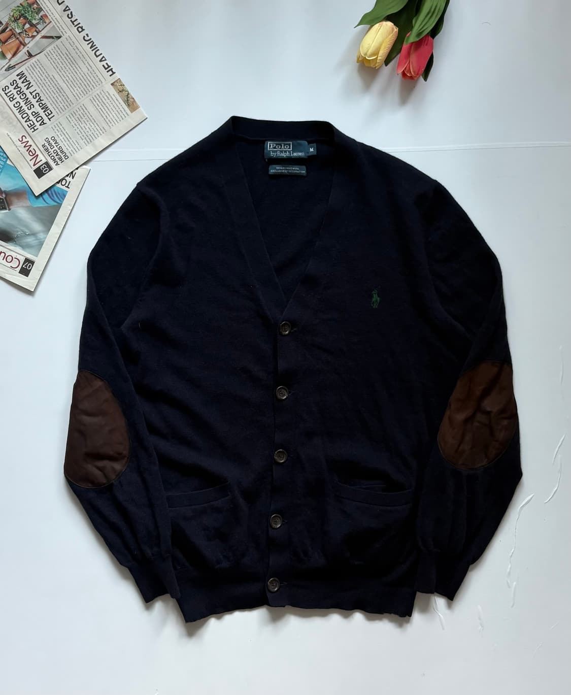Polo 폴로랄프로렌 엘보 패치 가디건 상품이미지2