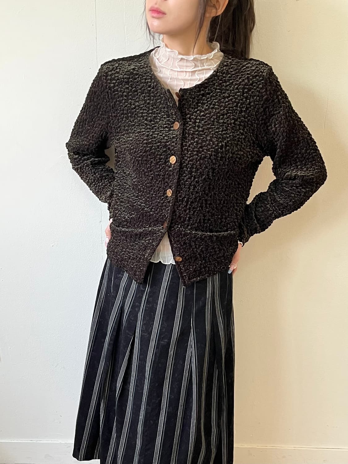 APPARUE 올리브 가디건  상품이미지4