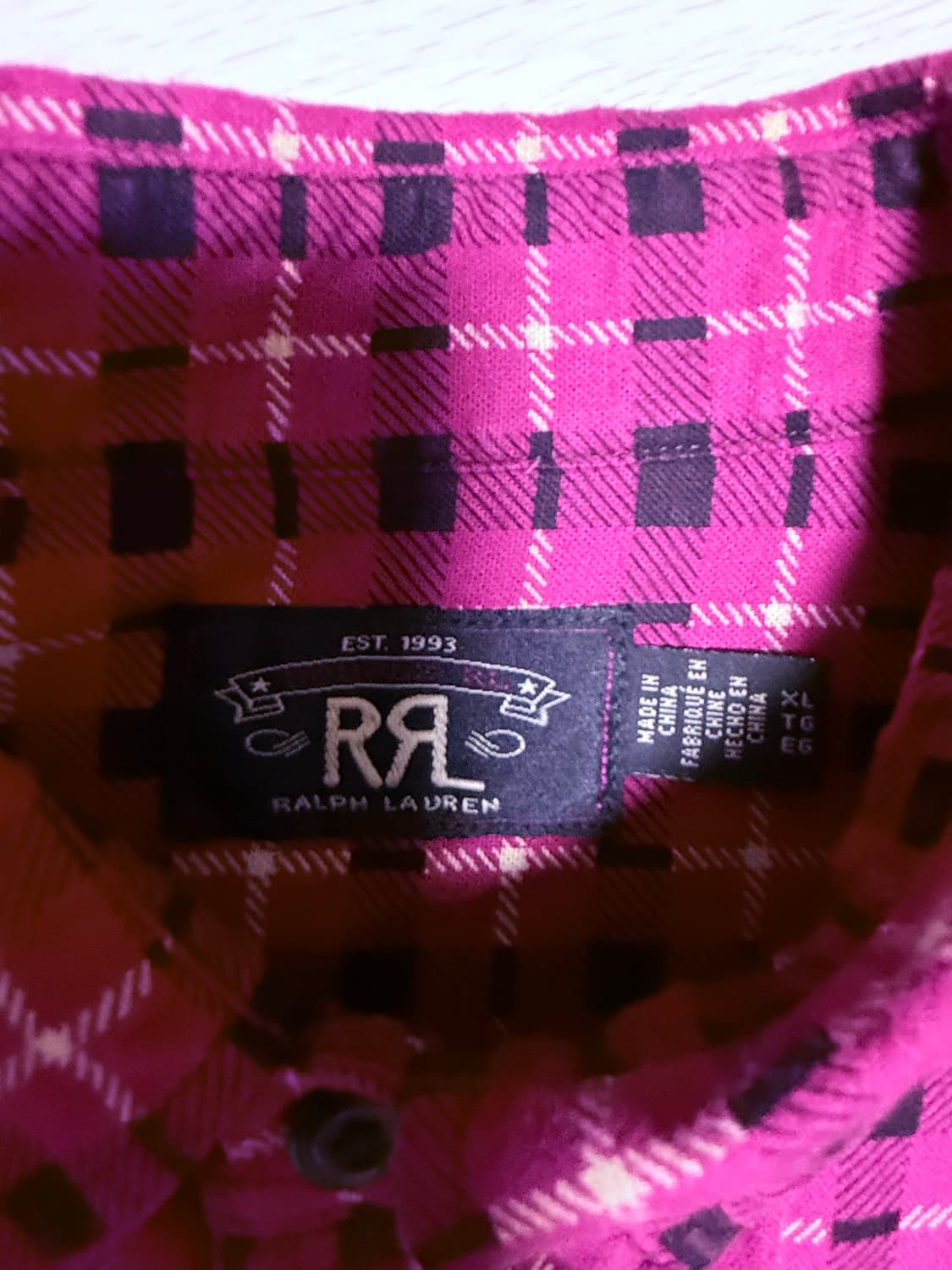 RRL 더블알엘 플래드 프린트 샤모아 워크셔츠 XL 상품이미지5