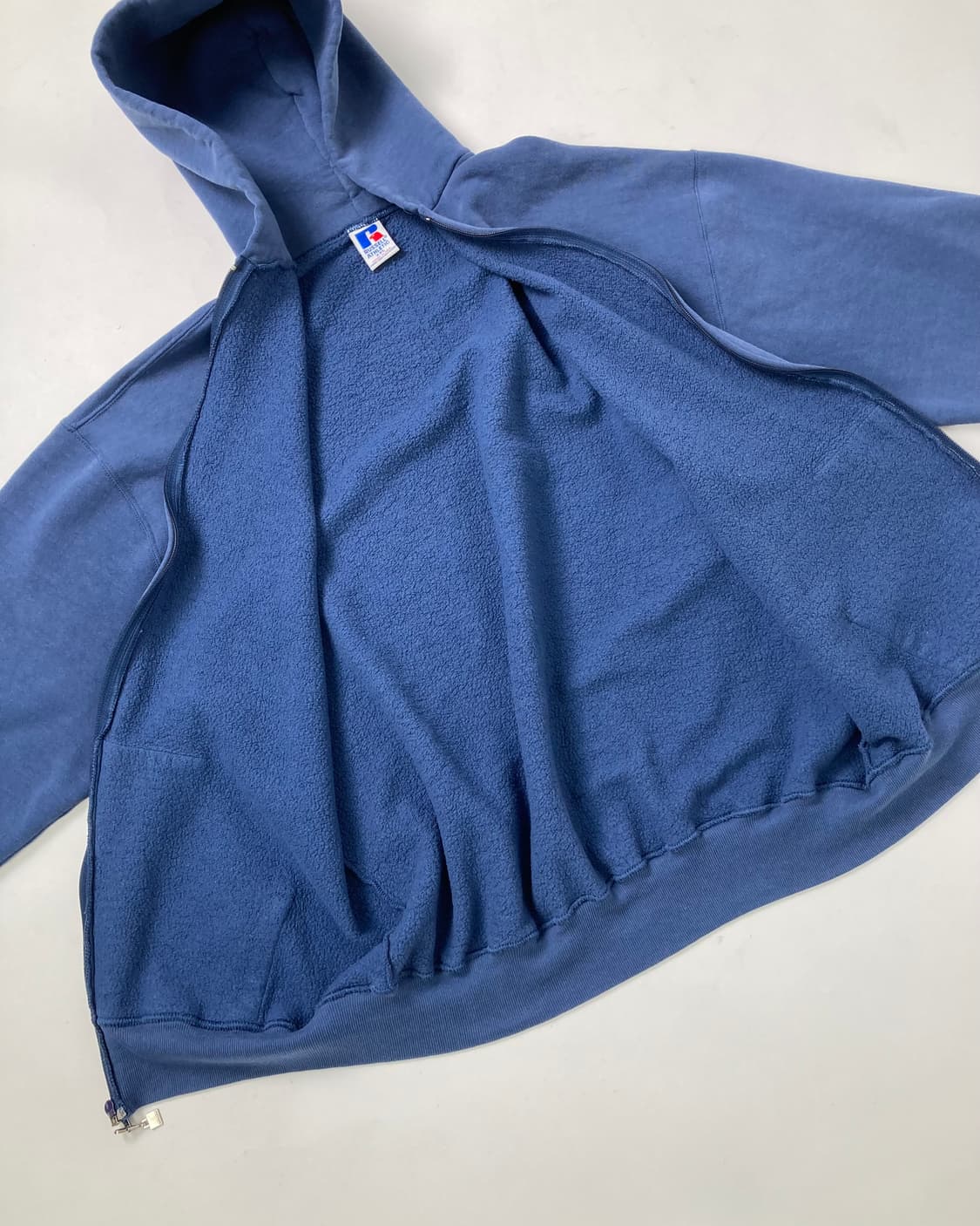 90s Russell Zip Up Hoodie (slate blue) 상품이미지7