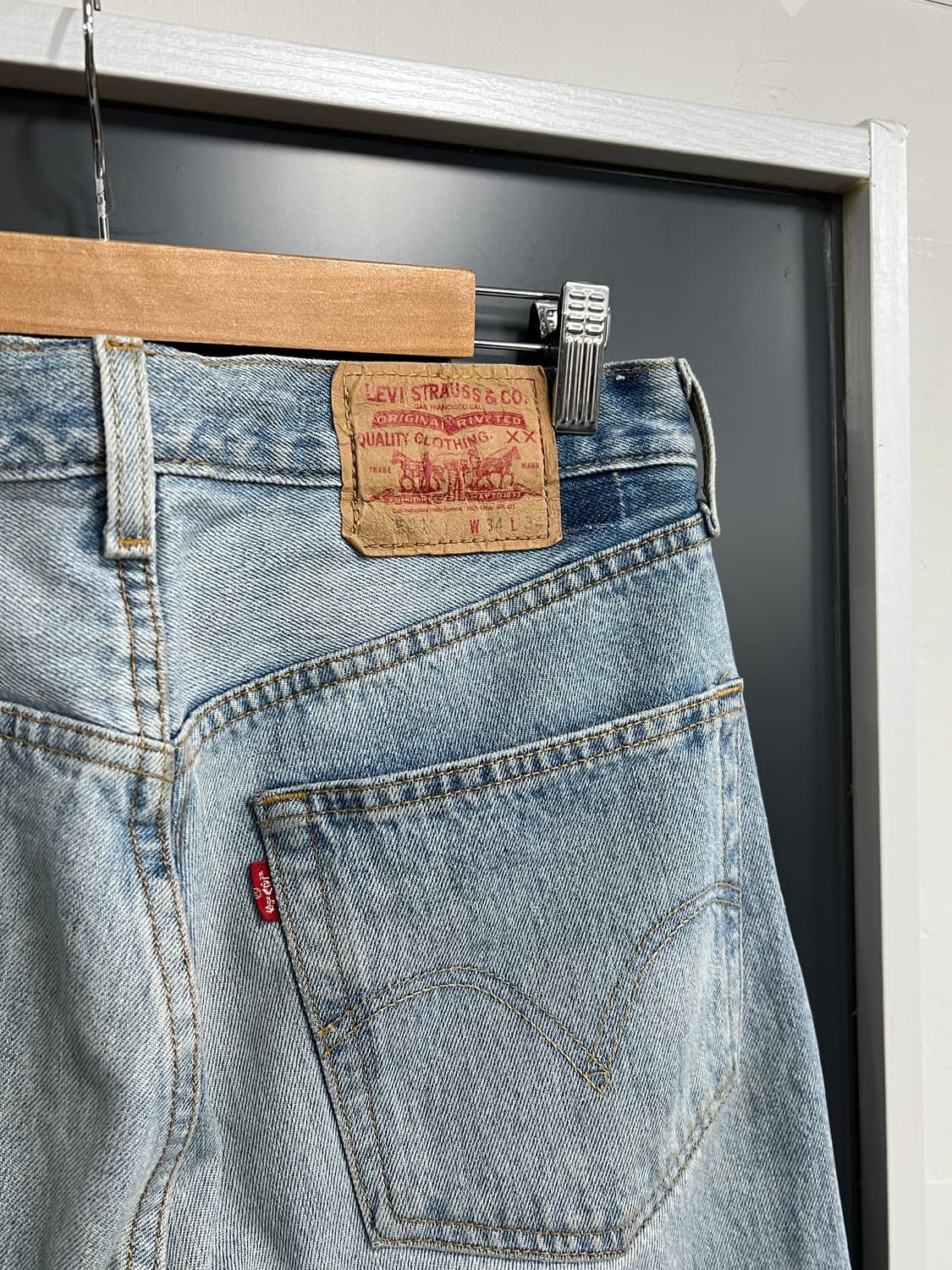 00s Levis 리바이스 501 버튼 플라이 스트레이트 데님 팬츠 상품이미지2