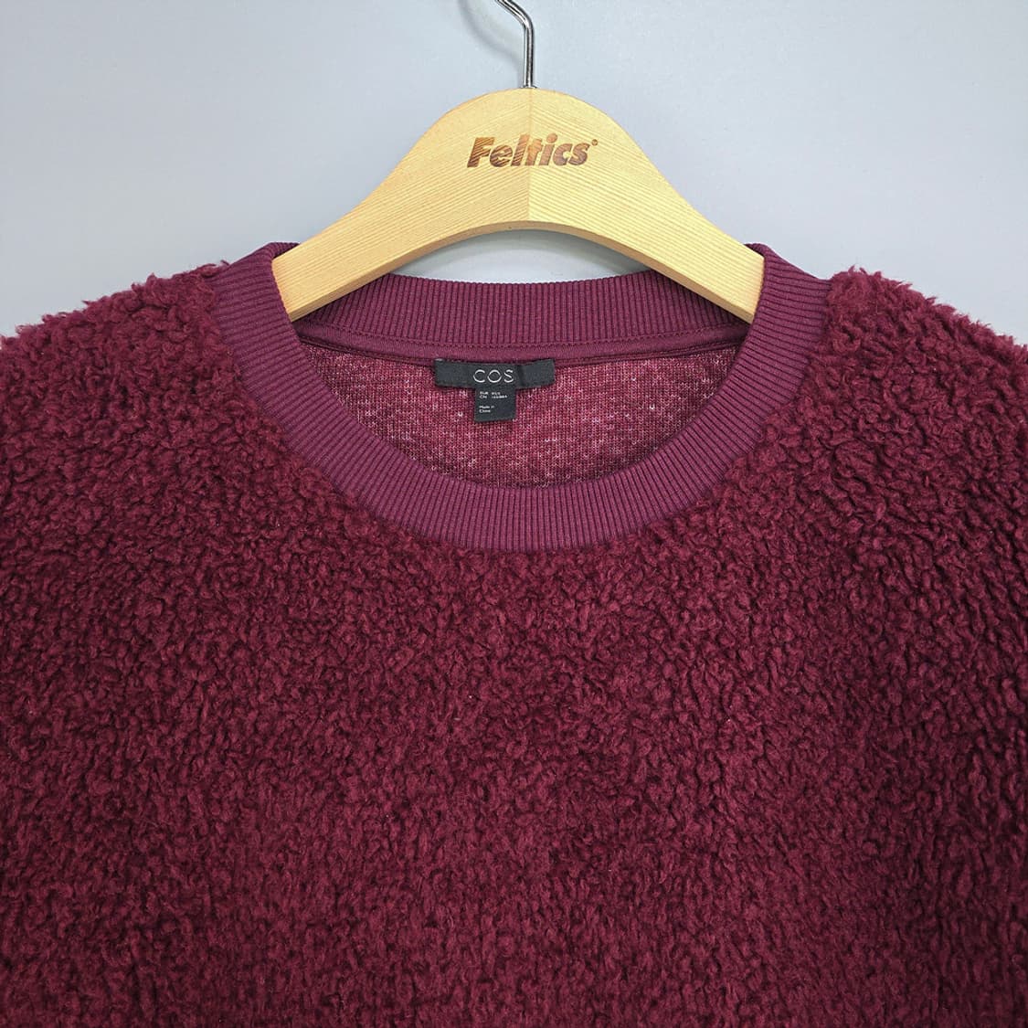 코스(COS) 보아플리스 크루넥 버건디 XS/S 상품이미지2