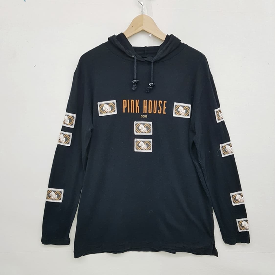PINK HOUSE 후드 티셔츠 블랙 상품이미지1