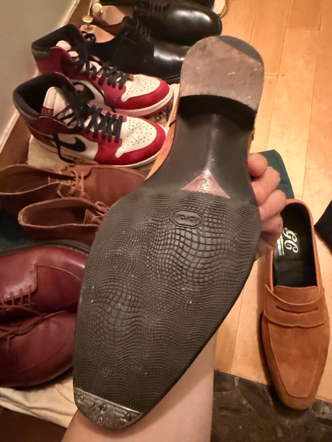 조지 클레버리 스웨이드 로퍼 Newport 7.F 상품이미지3