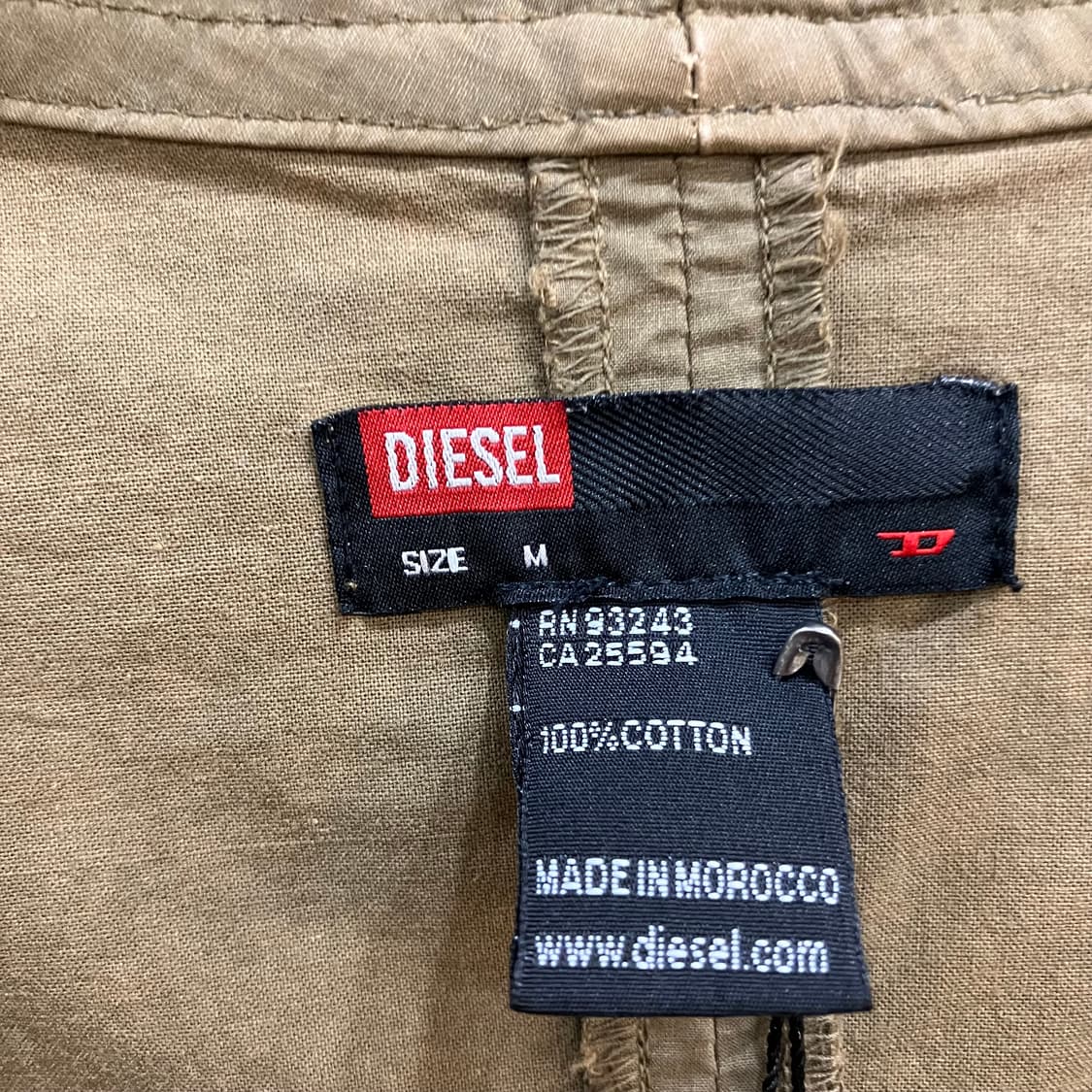 디젤 카키 버튼다운 롱 셔츠 원피스 M 상품이미지2