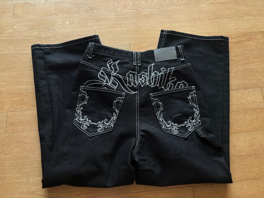 카시코 논페이드 데님 블랙 상품이미지4