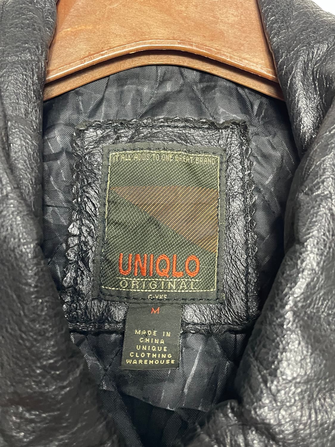 유니클로80s 오리지널 블랙 레더 카코트 자켓 상품이미지4