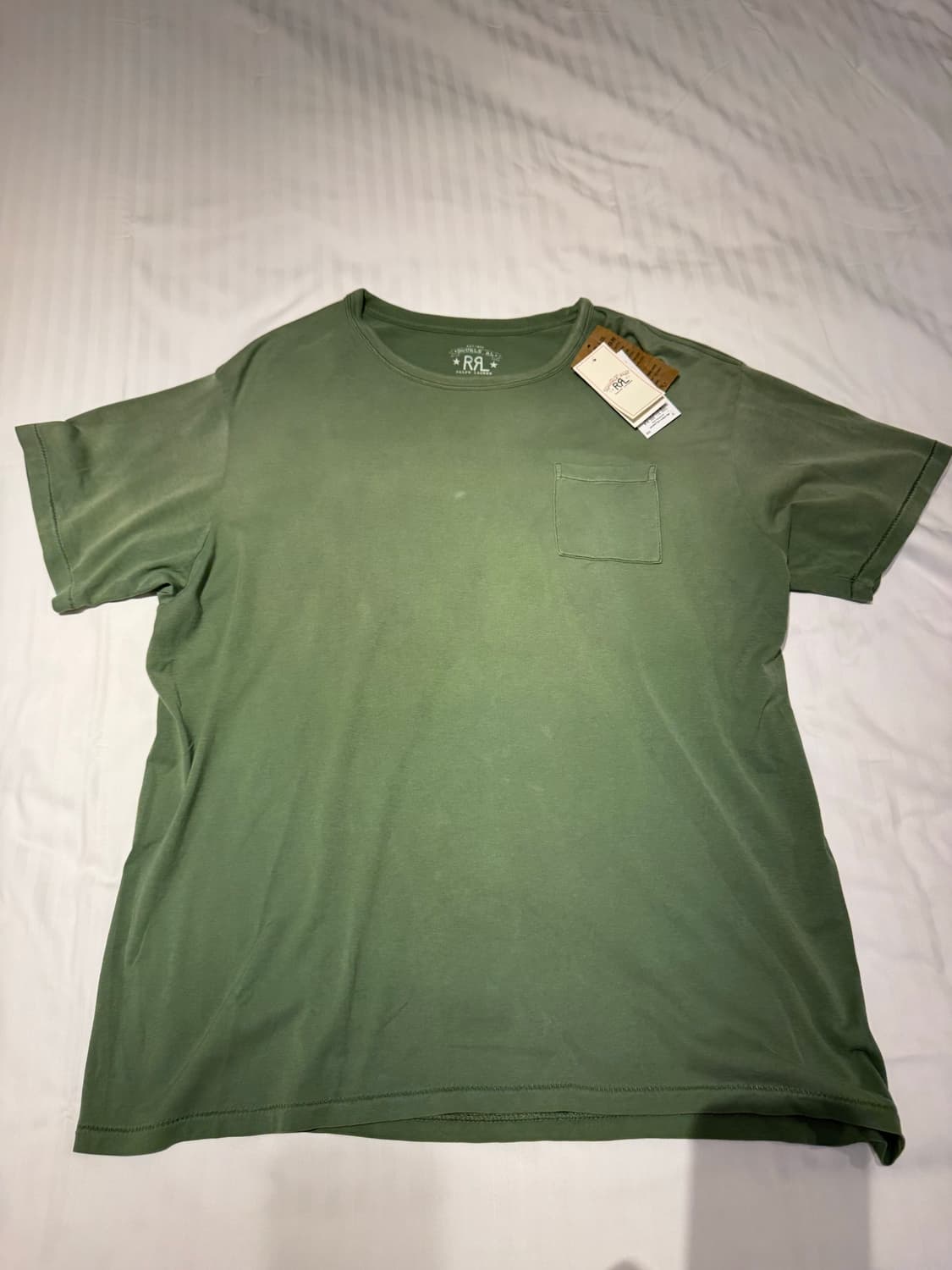 RRL 더블알엘 가먼트다이 포켓 티셔츠  XL빈티지 그린 (새상품) 상품이미지3