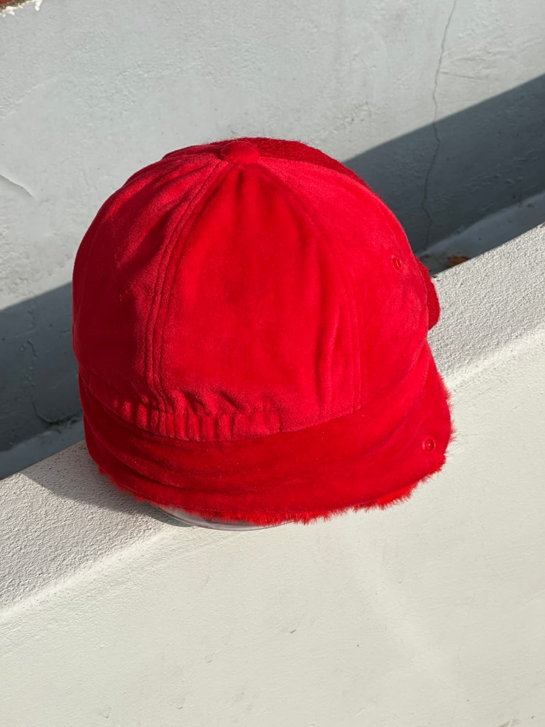 [S-M] 타이틀리스 로고 레드 트윌 이어머프 볼캡 모자 골프 상품이미지5