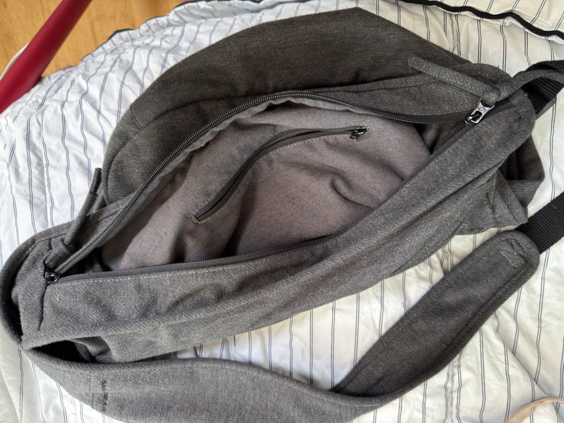 산산기어 WOOL BODY BAG [CHARCOAL] 상품이미지4