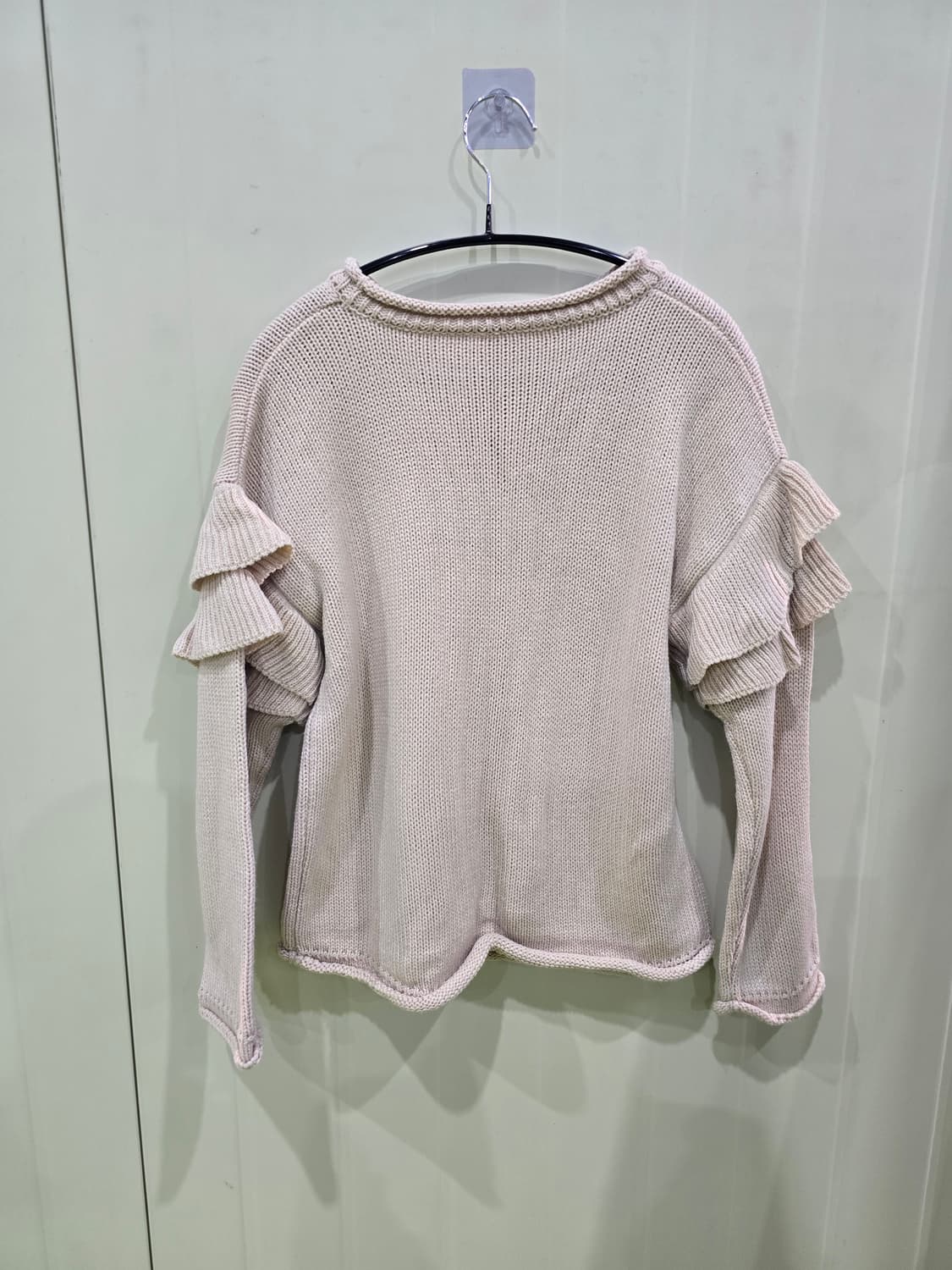 프릴 니트 긴팔 티셔츠 상품이미지1