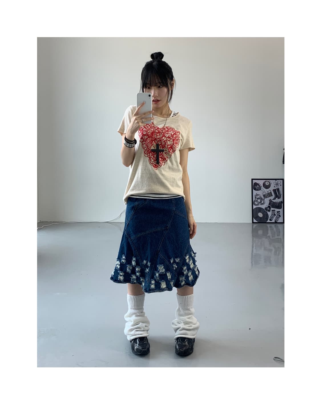 Jpn Heart Short Sleeve T-Shirts 상품이미지1