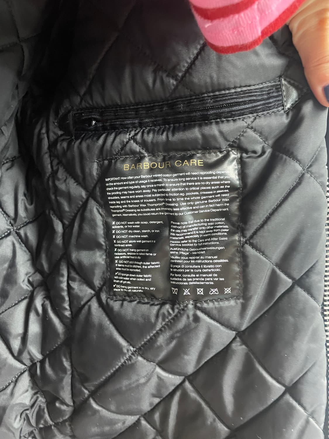 택o 새것)Barbour 자켓 왁스코팅 S 상품이미지2