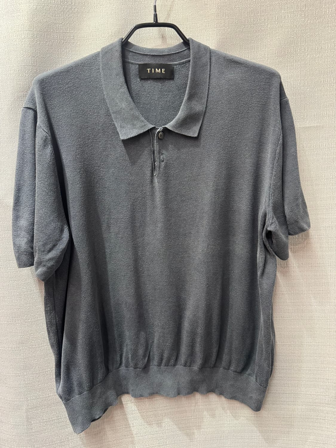 한섬 23ss 타임옴므 실크100% 니트 반팔카라 100(L) 상품이미지1