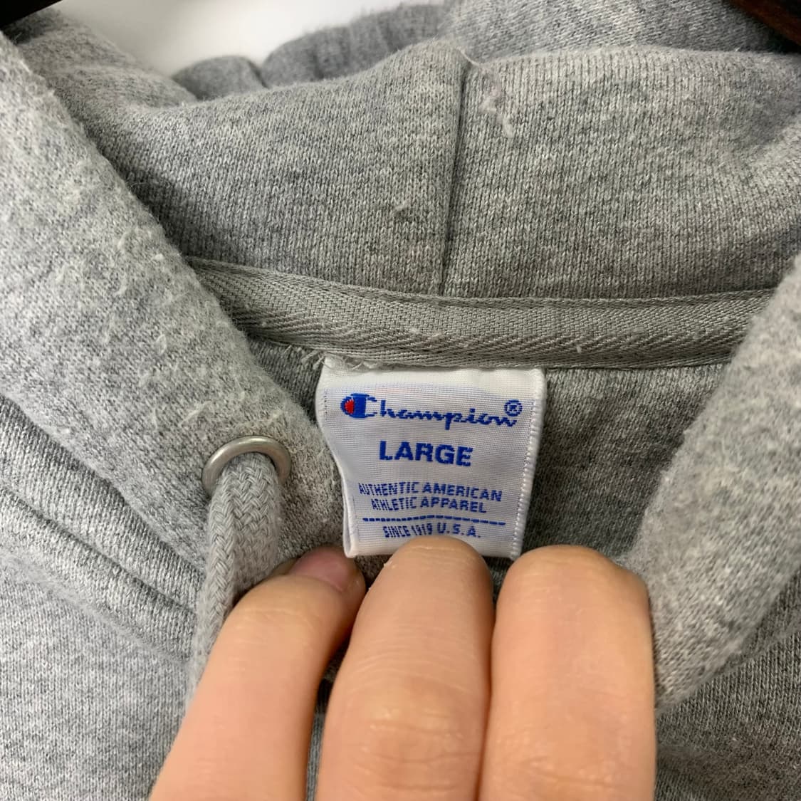 챔피온 덤블로고 그레이 후드티 상품이미지7