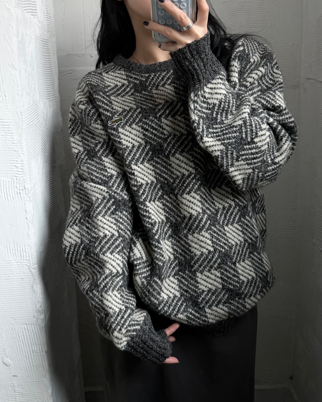 Lacoste 라코스테 지오메트릭패턴 울 니트 상품이미지7