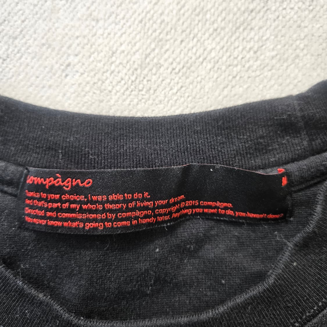 M 꼼파뇨 블랙 긴팔 티셔츠 0316Y 상품이미지3