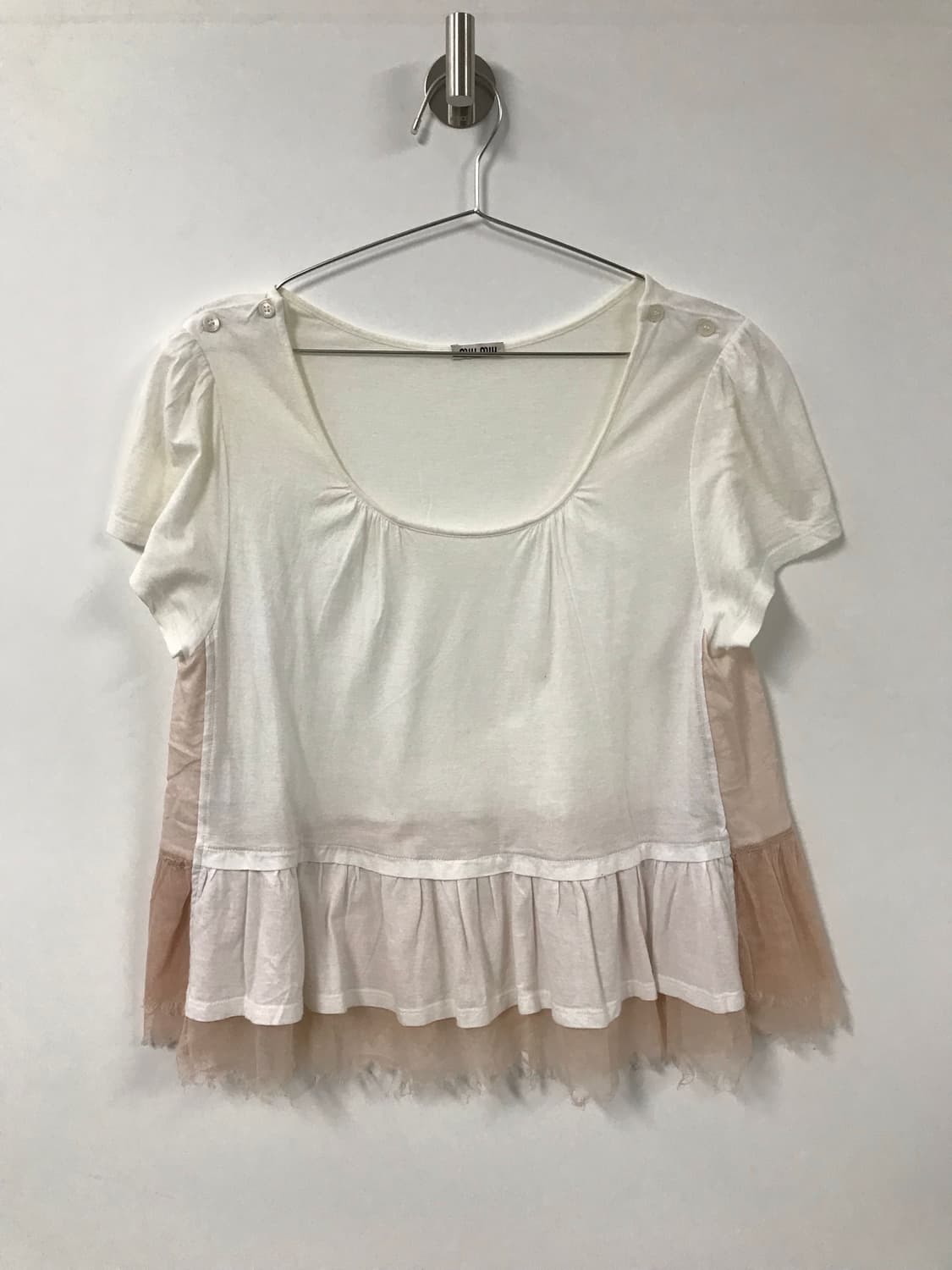 miu miu 레이어드 반팔 티셔츠 상품이미지3