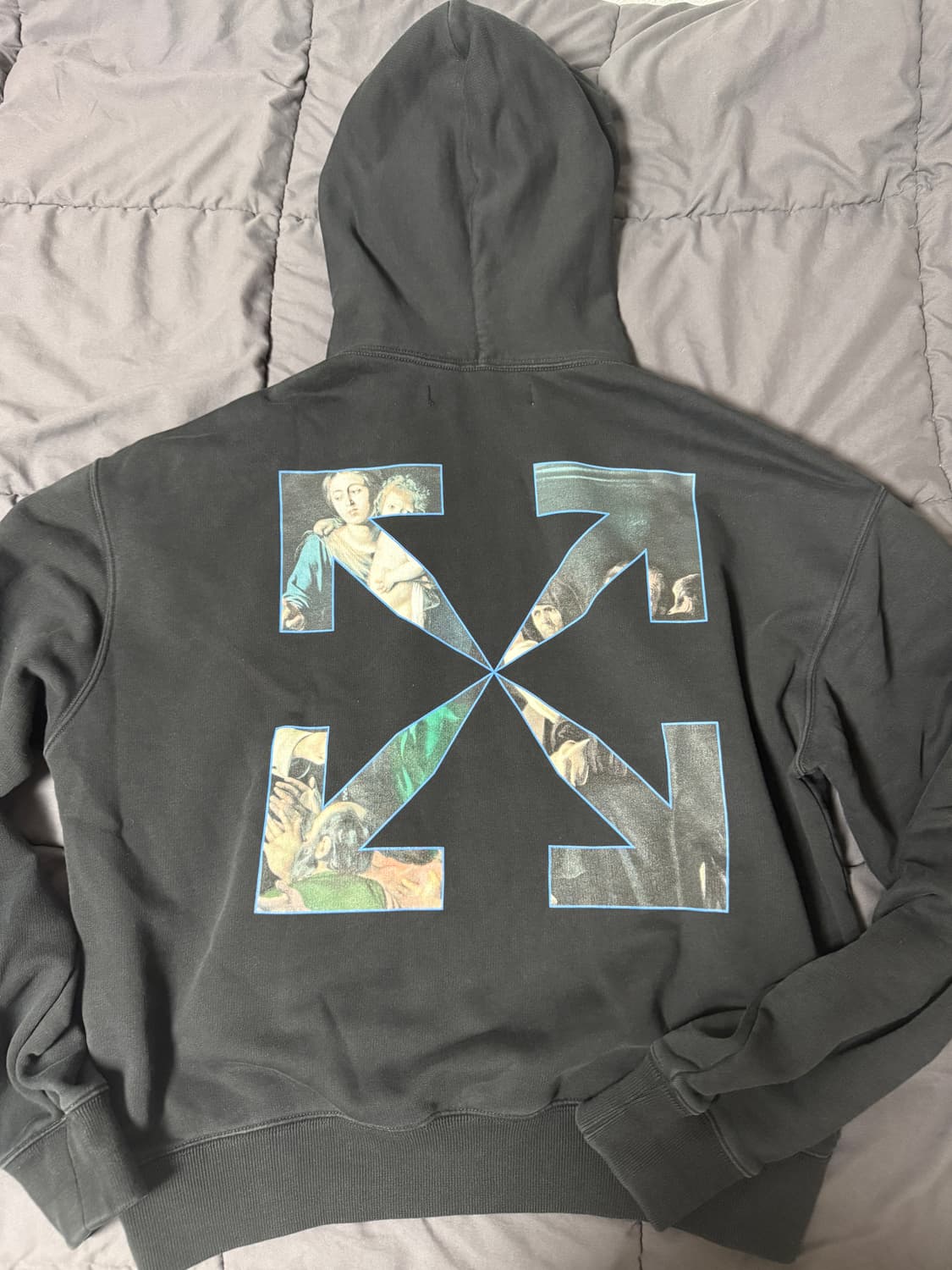 [M] 오프화이트 Off-White 카라바지오 애로우 후드 블랙 후드티 상품이미지2