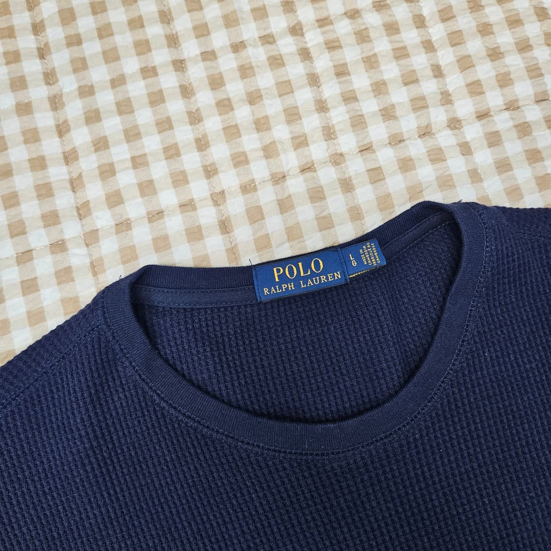 폴로 랄프로렌 와플 슬리브 면티 남자100 상품이미지2