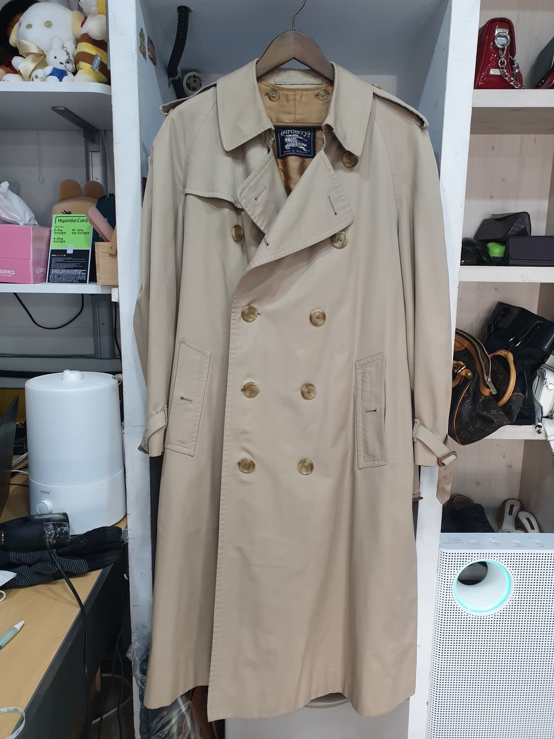 빈티지 버버리 베이지 더블 브레스티드 트렌치 코트 상품이미지1