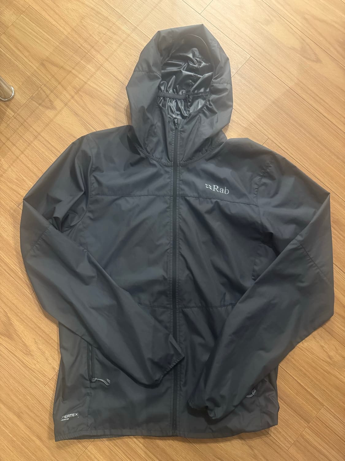 Rab 랩 바람막이 윈드개더 후디 자켓 블랙 UK S JPN M 상품이미지4