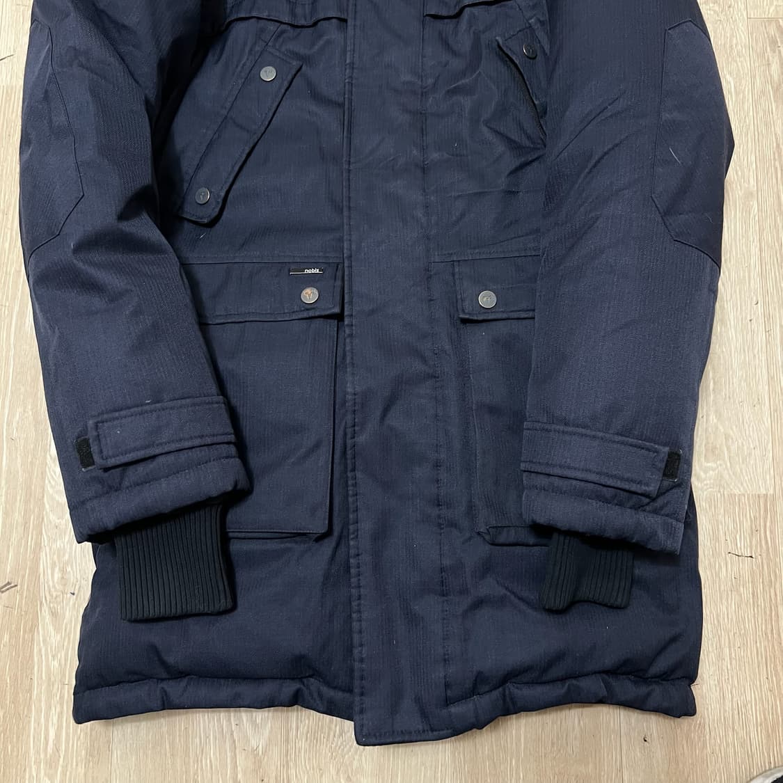 노비스 남성 와펜 퍼후드 덕다운 롱패딩 S/90  상품이미지3