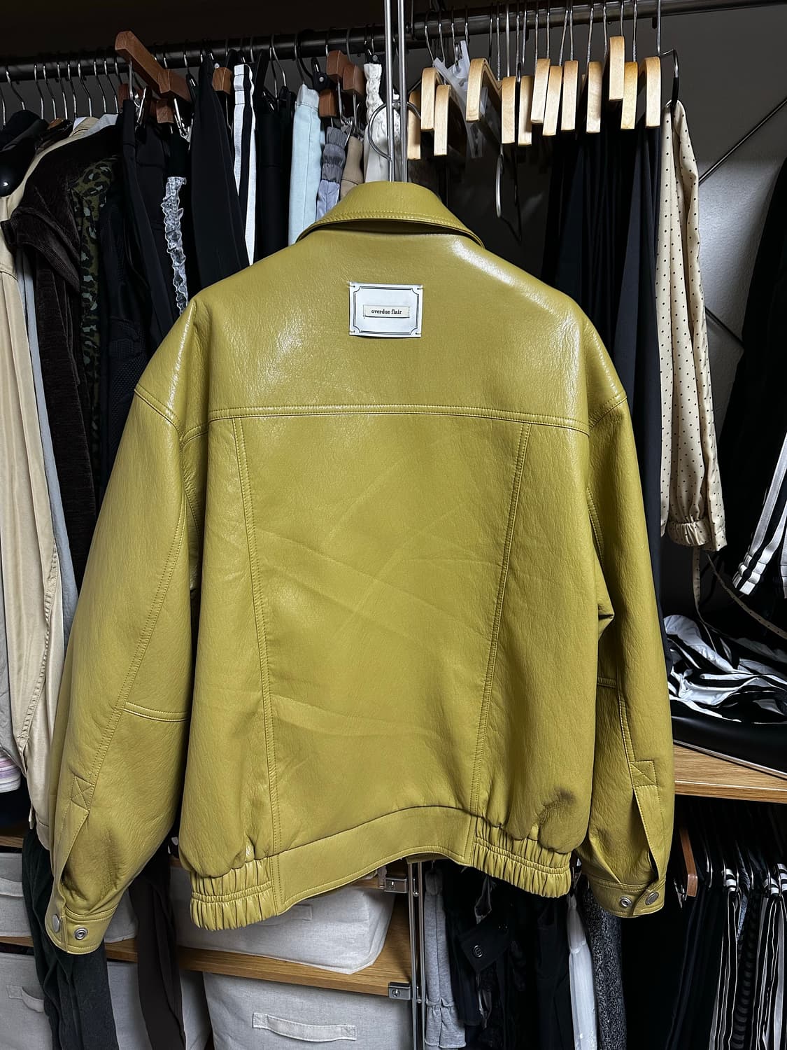 오버듀플레어 빈티지 레더 블루종 상품이미지3