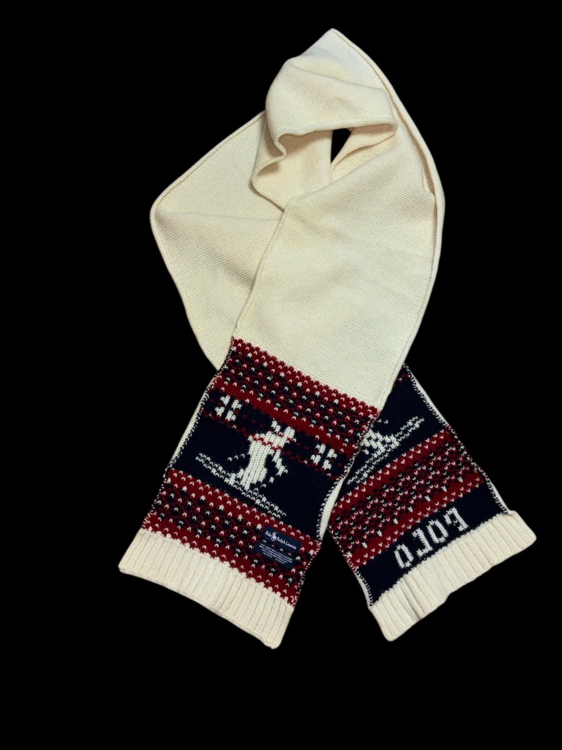 폴로 랄프로렌 램스울 스키 니트 목도리 머플러 상품이미지3