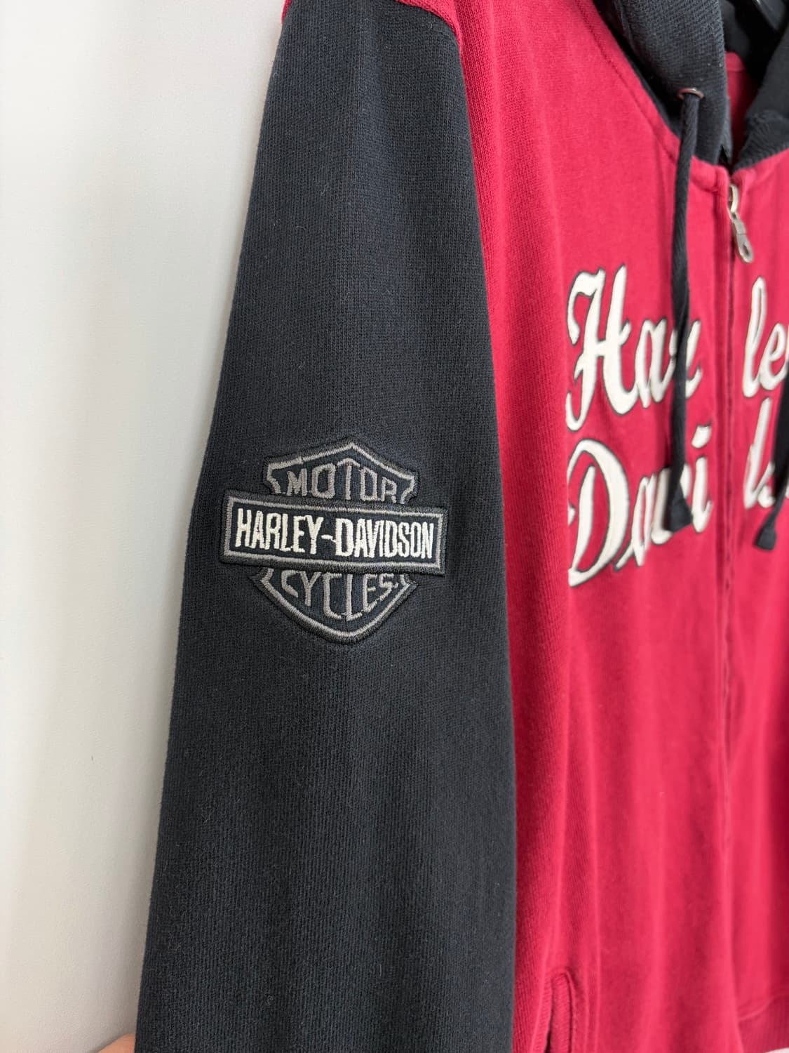 a108) 할리데이비슨 빅로고 후드집업 상품이미지3
