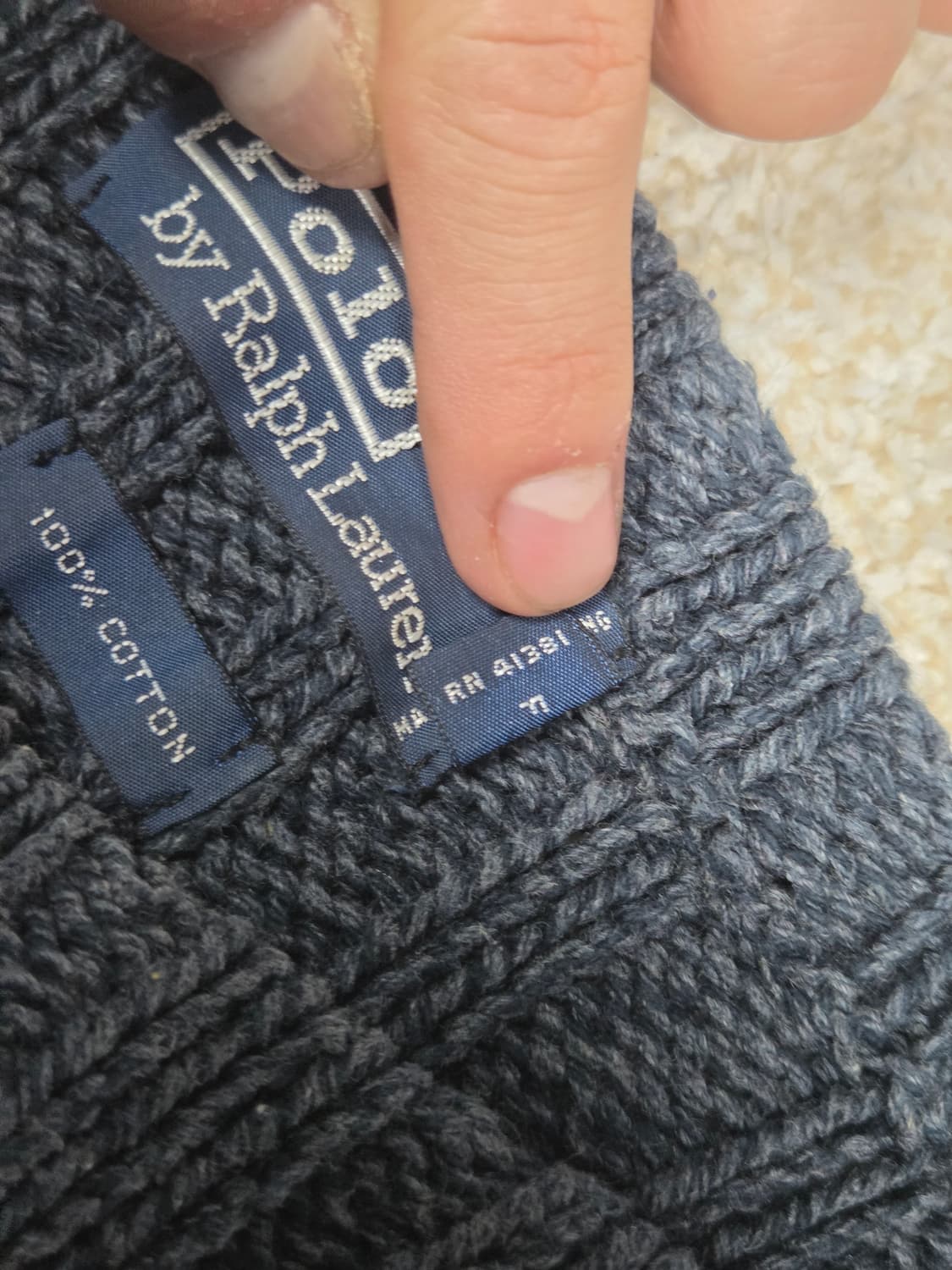 [폴로 랄프로렌] 빈티지 코튼 립 니트 스웨터 | 00259 상품이미지4