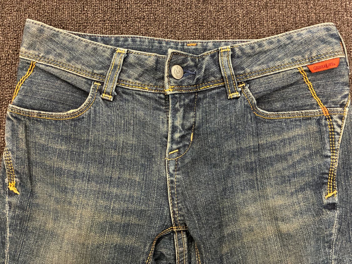 28)Japanese vintage 여성 로우라이즈 부츠컷 데님팬츠 상품이미지4