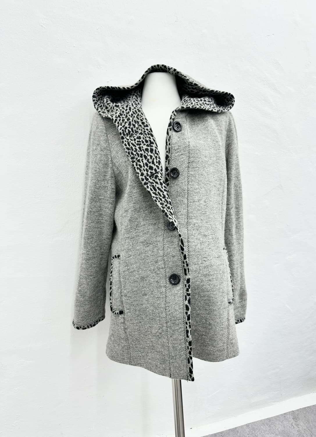 Vintage leopard knit jacket  상품이미지4