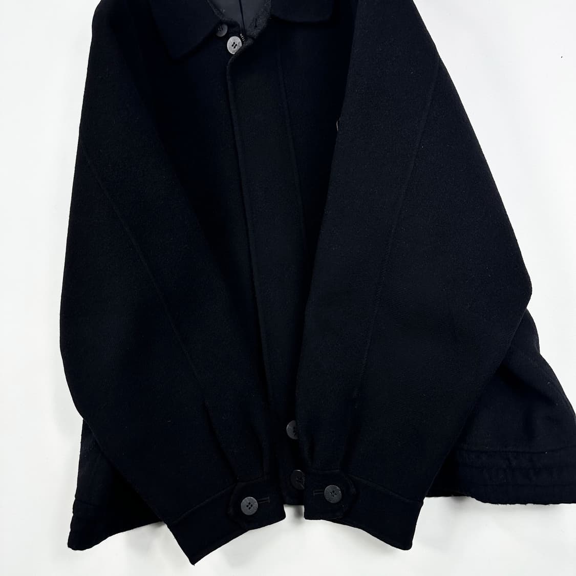 VTG 빈티지 블랙 모직 블루종 자켓 (XL) 상품이미지4