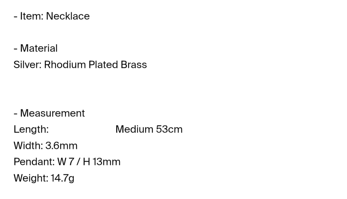 넘버링 #5746 실버 목걸이 상품이미지6