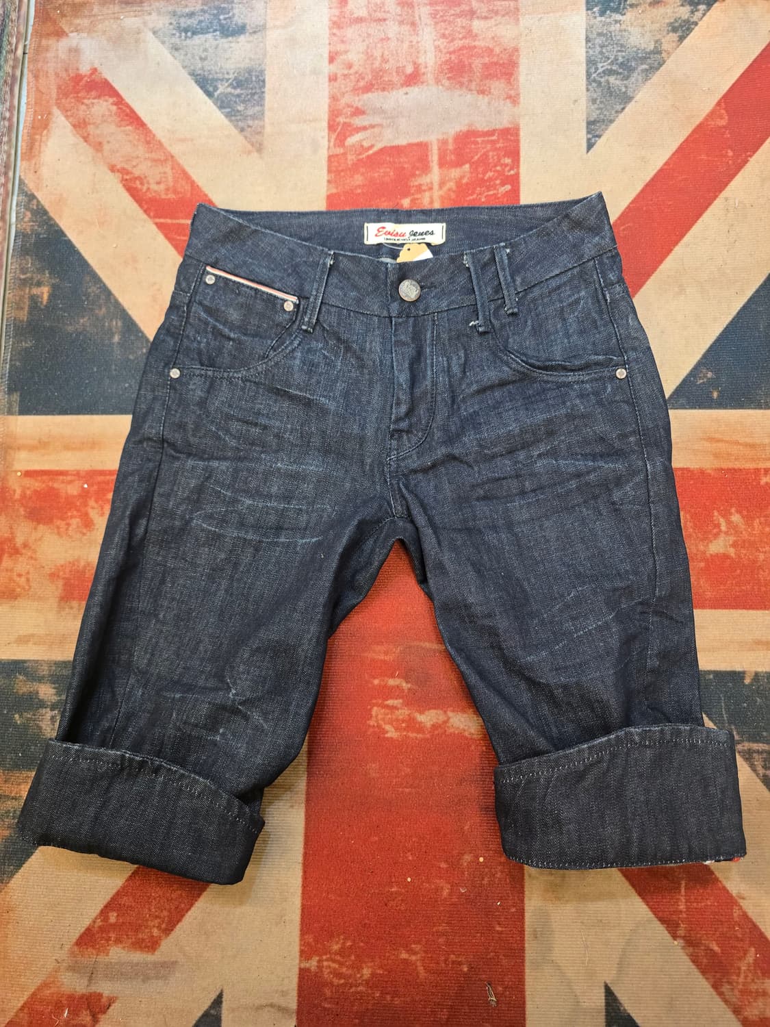 일본 에비스(Evisu) 7부 데님 반바지 크롭진 상품이미지9