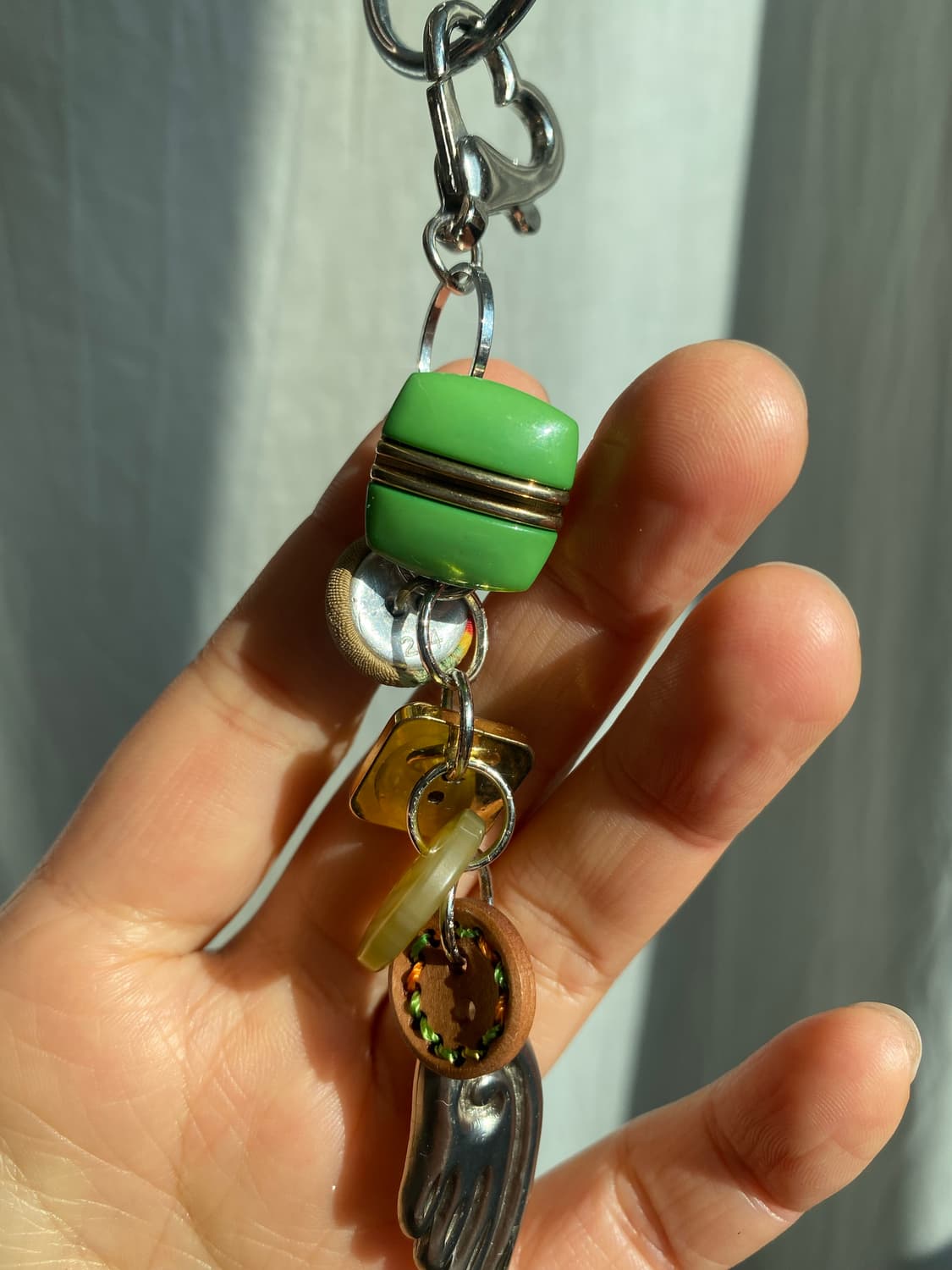 vintage button keyring_green 상품이미지3