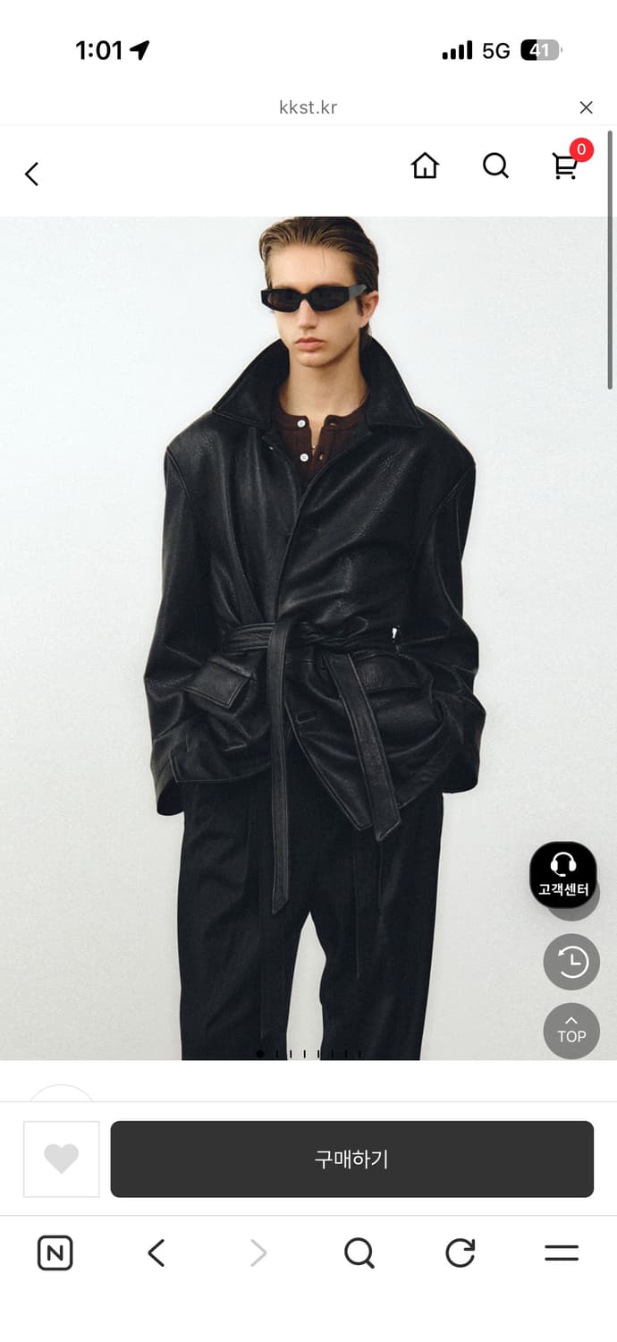 노이어 램스 레더 하프 카코트 상품이미지1