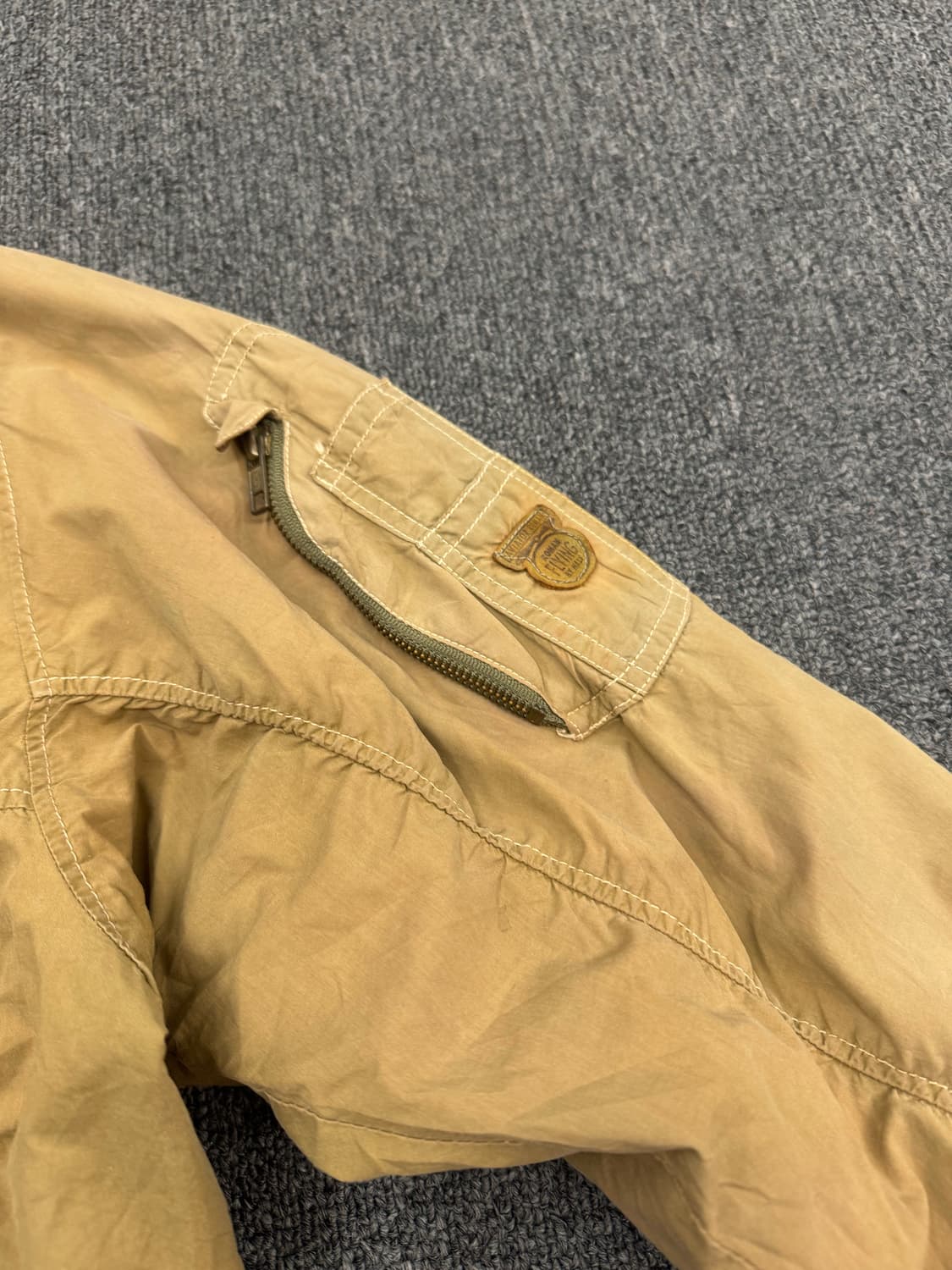 M)Japanese vintage 셔링 베이지 자켓 상품이미지4